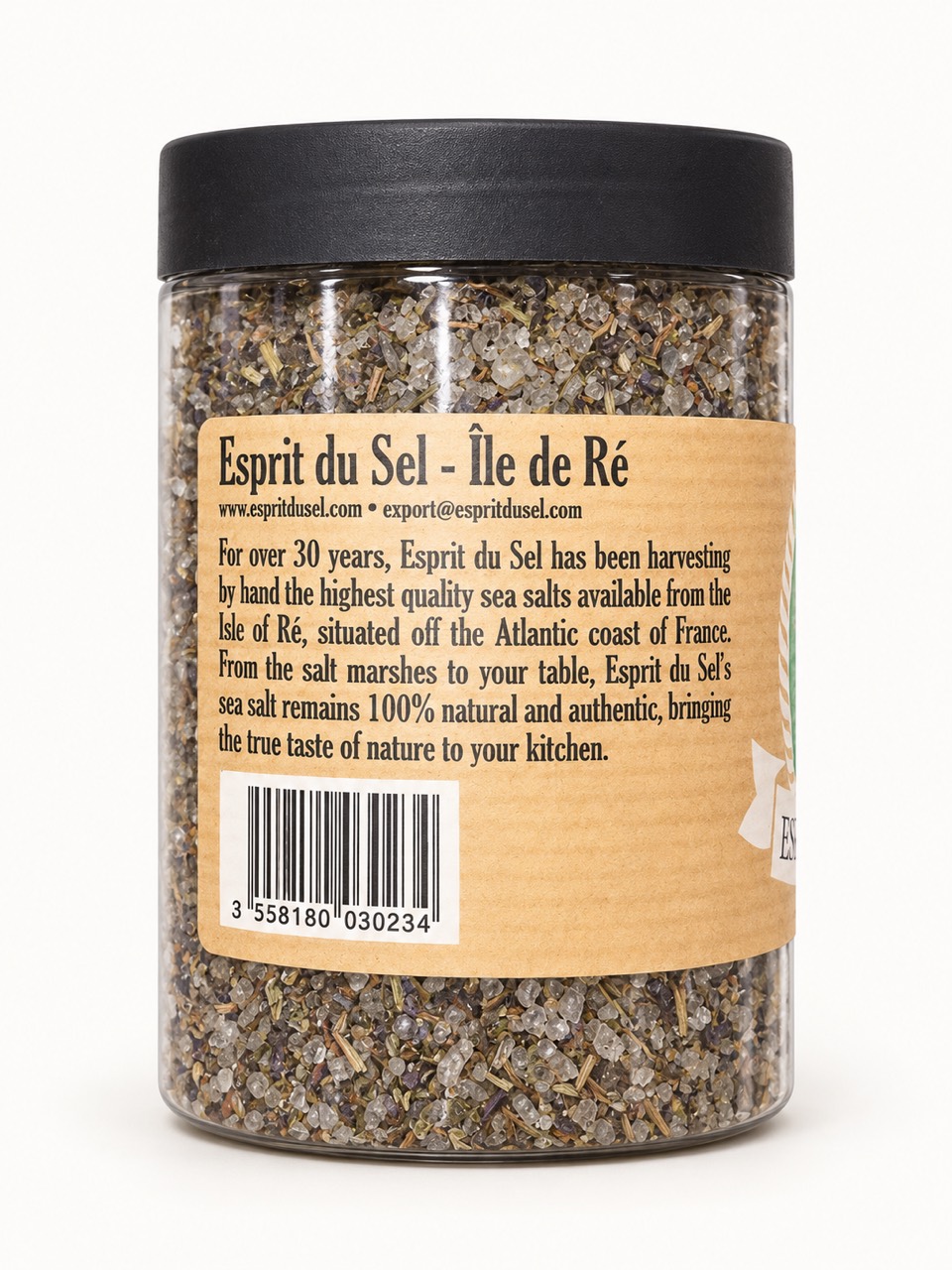 Esprit du Sel Île de Ré harvesting account and EAN barcode